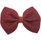 4", Burlap, Bow, Burgandy