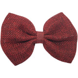 4", Burlap, Bow, Burgandy