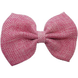 4", Burlap, Bow, Pink, Burlap pink