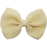 4", Burlap, Bow, Ivory, Tan