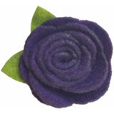 1.5", felt, rose, hair clip, clip,plum,plum purple, purple