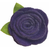 1.5", felt, rose, hair clip, clip,plum,plum purple, purple
