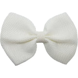 4", Burlap, Bow, white