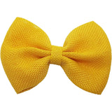 4", Burlap, Bow, Yellow