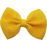 4", Burlap, Bow, Yellow