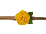 1.5" Beige Felt flower Rose Headband