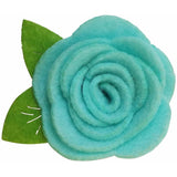 Plum 1.5" Felt Flower Rose Clip