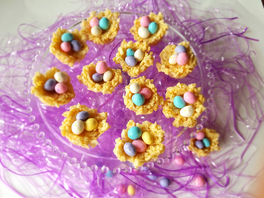 Easter Egg Rice Krispy Treat Candy Nests