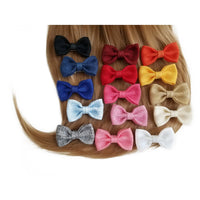 Red 3" Burlap Hair Bow clips