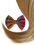 4.5" Plaid Fall Collection Hair Bow Clip