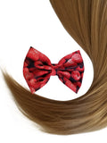 4" Raspberry Print Hair Bow Clip