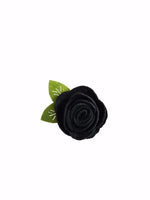 Plum 1.5" Felt Flower Rose Clip