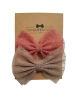 2 Pack 3.5" Hair Bow Clips