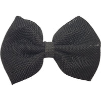 4", Burlap, Bow, Black