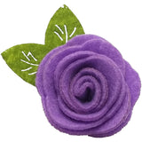 1.5", felt, rose, hair clip, clip,lavendar,light purple