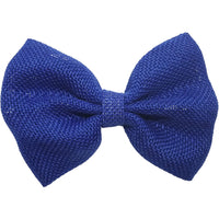 4", Burlap, Bow, Royal blue