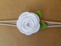 1.5" Aqua Felt flower Rose Headband