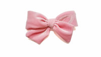 silk white Pinwheel Hairbow Oversize bow, school girl bow, light pink hair Bow, light pink, pink hair bow, peony hair bow, my cute bows , mycutebows.com