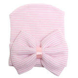Newborn Infant Baby Hospital Hat with Large Bow